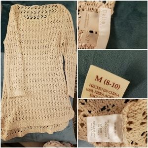 Dalia open knit tunic sweater